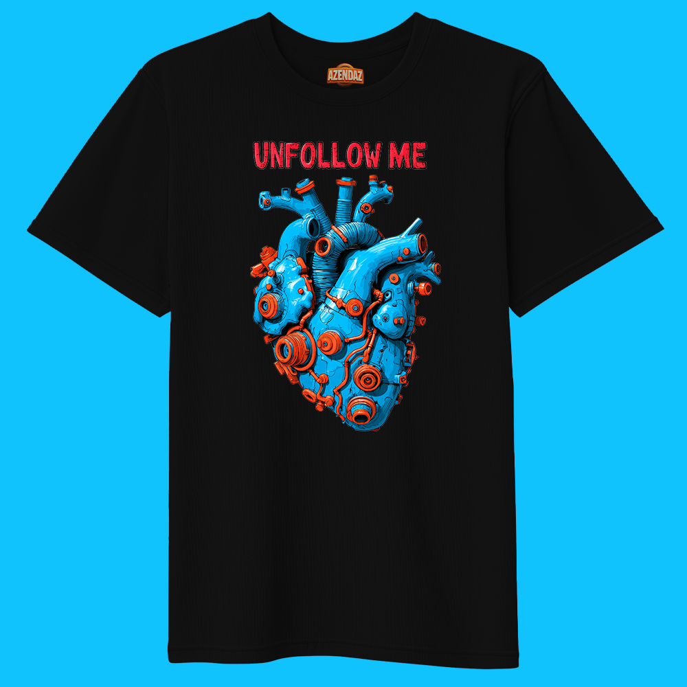 UNFOLLOW ME | Heavy Oversize T-Shirt (240g/m²) | Hochwertiger Deutscher Druck - AZ-A0108
