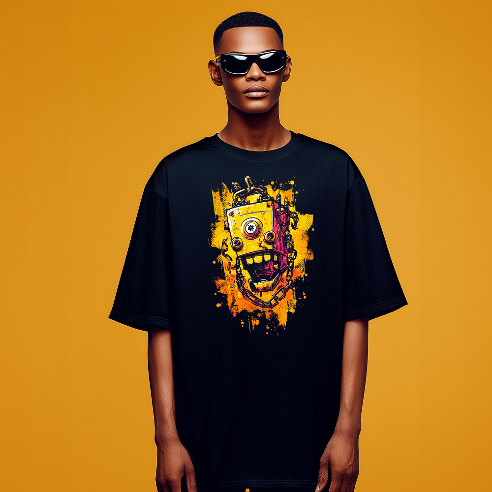 chains Az | Heavy Oversize T-Shirt (240g/m²) | Hochwertiger Deutscher Druck - AZ-A0115