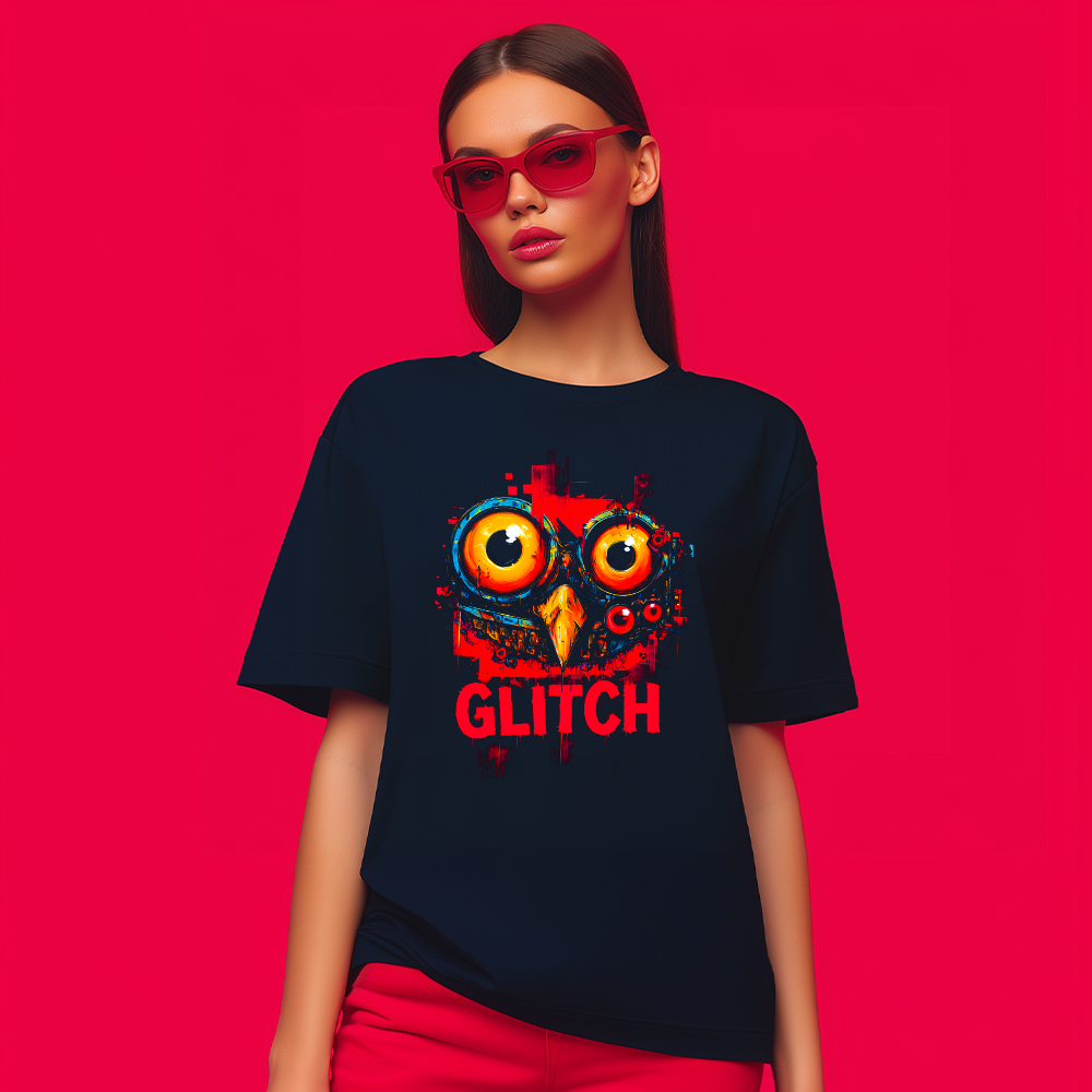 GLITCH | Heavy Oversize T-Shirt (240g/m²) | Hochwertiger Deutscher Druck - AZ-A0124
