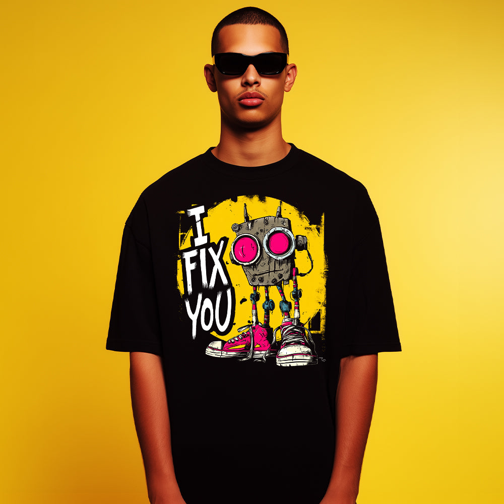 I FIX YOU 3 | Heavy Oversize T-Shirt (240g/m²) | Hochwertiger Deutscher Druck