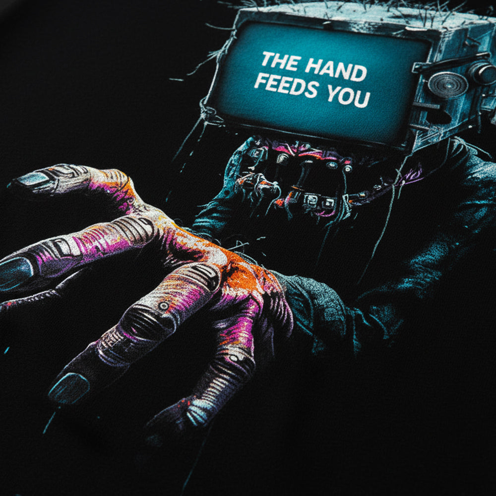 The Hand Feeds You| Heavy Oversize T-Shirt (240g/m²) | Hochwertiger Deutscher Druck
