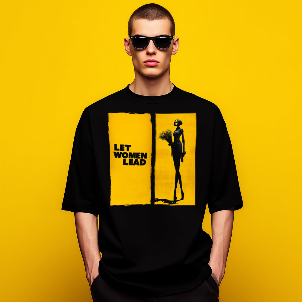 WOMEN LEAD | Heavy Oversize T-Shirt (240g/m²) | Hochwertiger Deutscher Druck